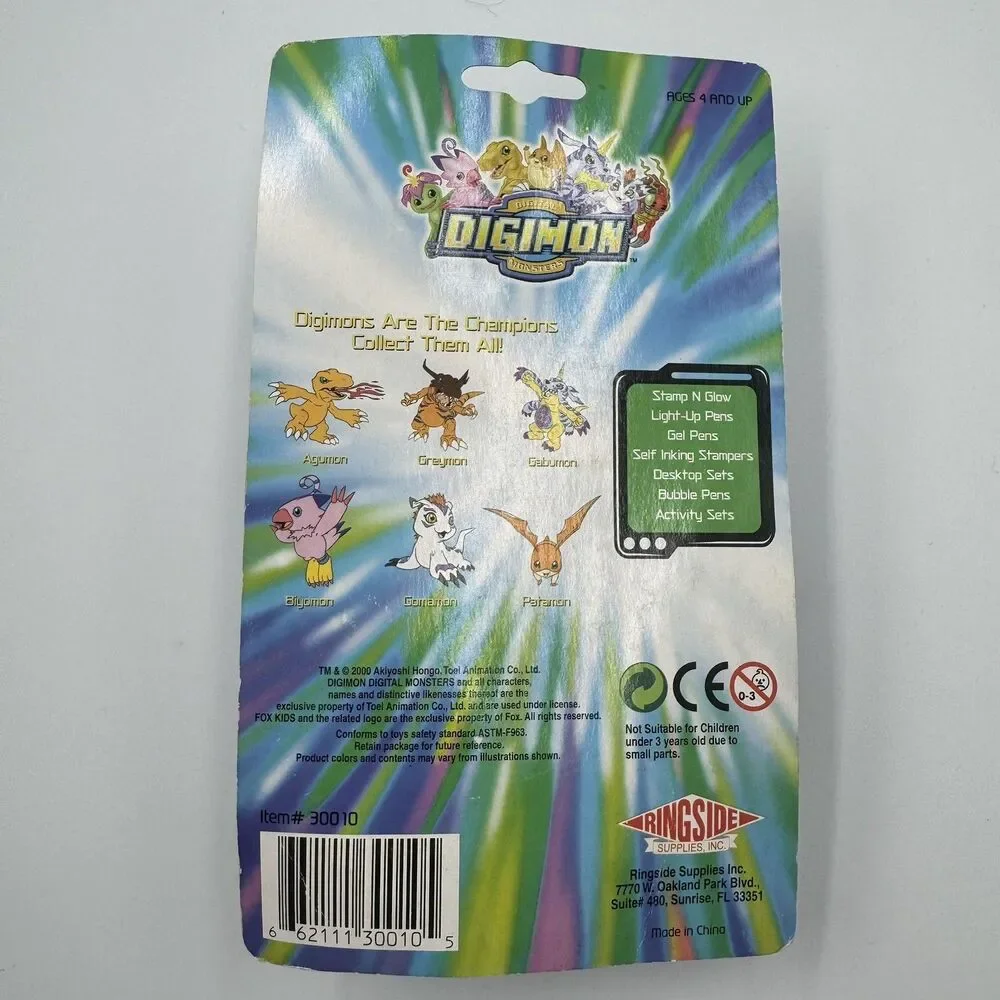 Vintage 2000 Digimon Digital Monsters Greymon 3D Pencil Sharpener New Sealed